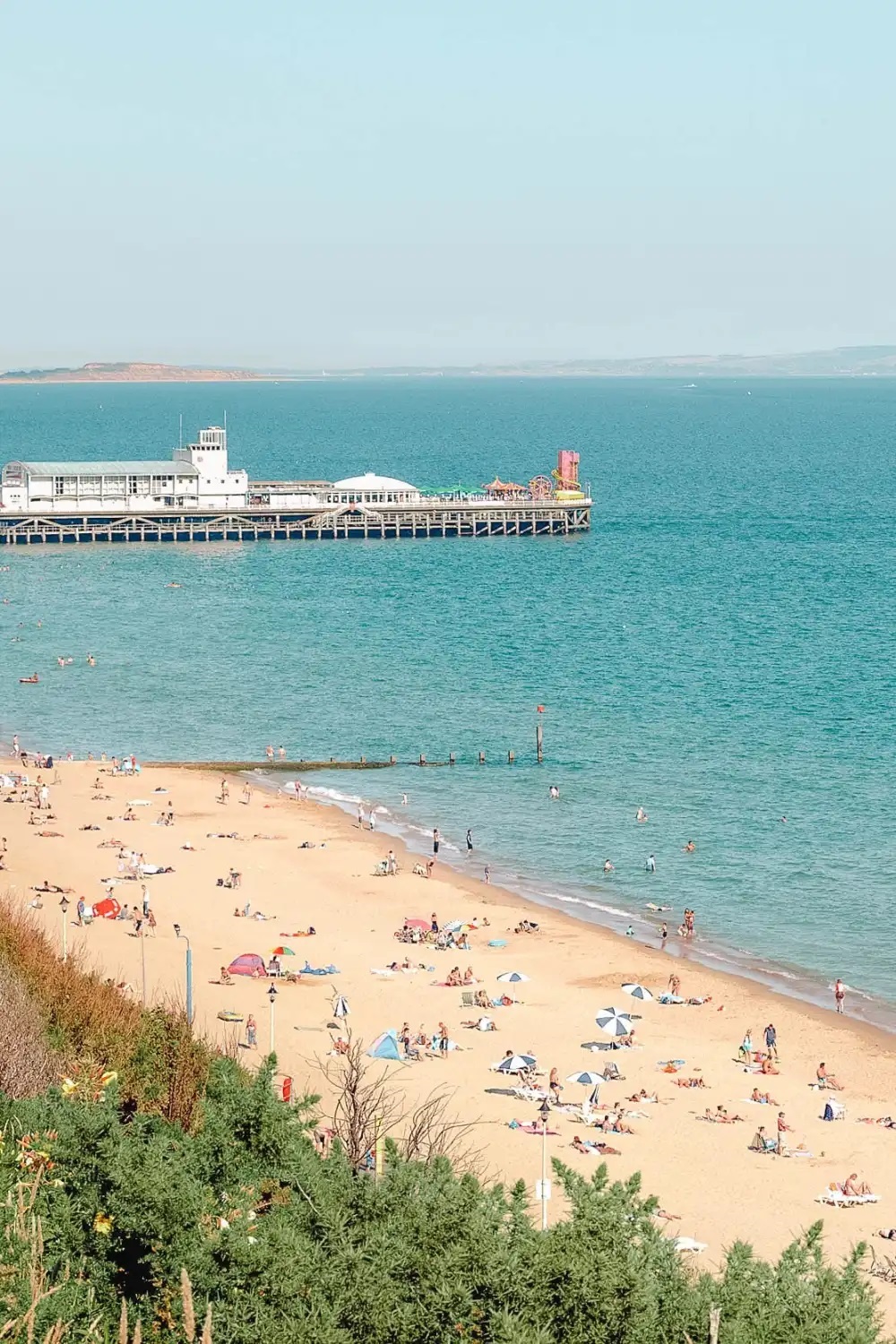 Picture of an English Beach, titled 'Hand Luggage Only'